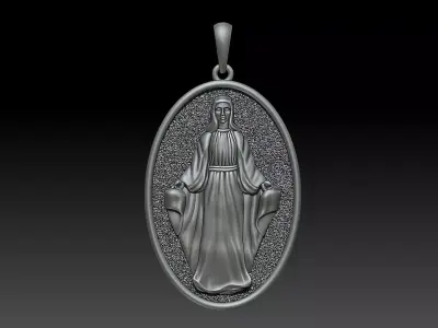 HOLY MARRY PENDANT 3D print model