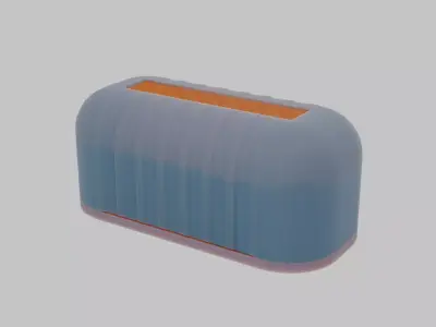 Blue Tissue Box 3D Model Free low-poly 3D model