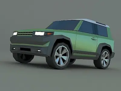 Generic Landrover SUV Low-poly 3D model