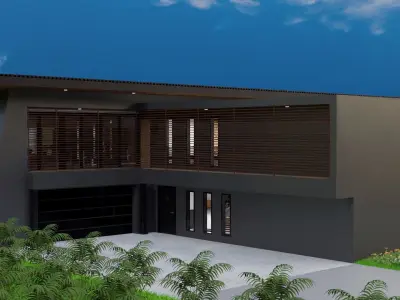 House Design Black House 3D model