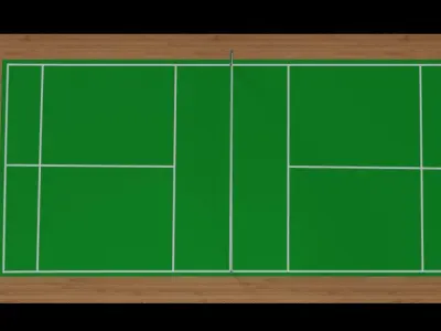Badminton Court 3D model