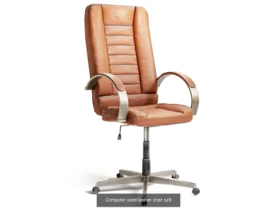  armchair used leather collections x4 az9 3D Model Pack