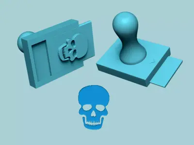 Stamp 36 - Skull - Fondant Decoration Maker Toy 3D print model