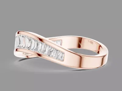 Half Eternity Band Ring  3D print model