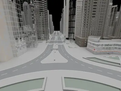 City Street Scene 3D model