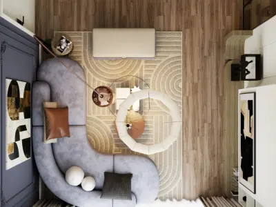  Luxury Living Room model  3D model