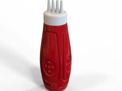 Sauce Bottle With Chang-able Nozzle  3D print model