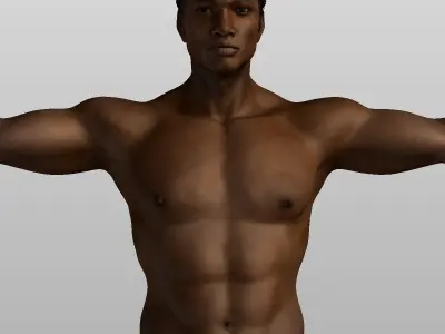 Orpheus Afro Man Zbrush Low-poly 3D model