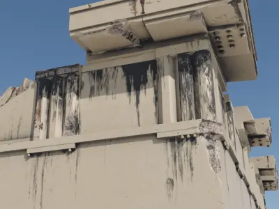 Ancient Greece Temple in Doric Order Low-poly 3D model