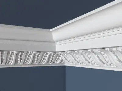Decorative Crown Molding 3D model 16
