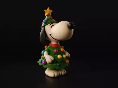 Enesco Jim Shore Snoopy Christmas Tree 3D Print  3D print model