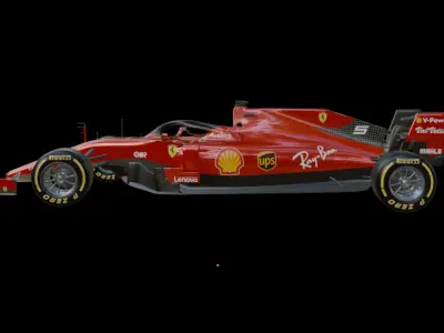 2019 Ferrari F1  Low-poly 3D model