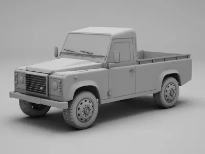 Land Rover Defender 110 Pickup 2011 3D model