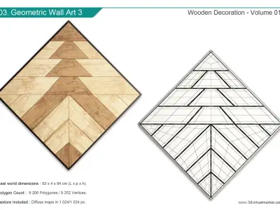 Wooden Decoration 3D model