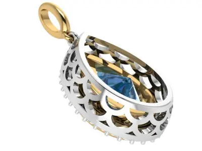 Pear Halo Pendant 1987 3D print model