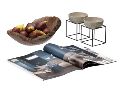 Coffee table decor 01 3D model