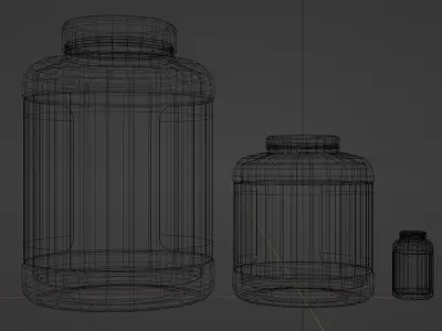 Supplement Bottle Low Poly Low-poly 3D model