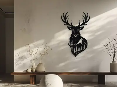 Bundle 38 Designs Deer Wall Art Files  3D model