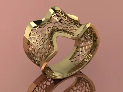 Jewelry Elegant Ring Gold  JK-87 3D print model