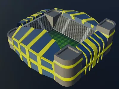 Football Stadium - Fenerbahce Low-poly 3D model