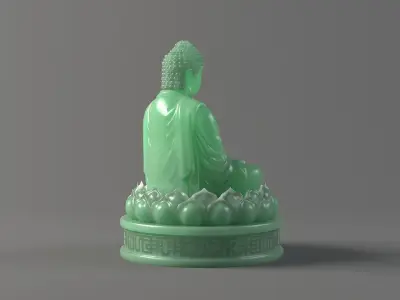 spiritual spirituality stone rock jade peace decor Buddha 3D model
