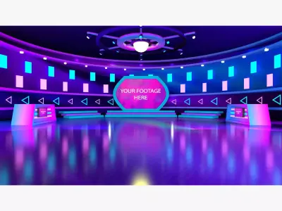 Virtual set deisign for entertainment show 3D model