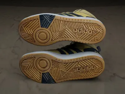 Adidas Hoops 3 Mid Shoes PAIR Clean Scan 3D model