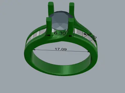Simple and elegant diamond ring 3D print model