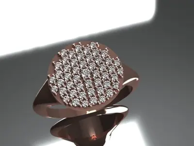 Round Diamond Ring Size 11 Gold Silver Platinum Luxury Jewelry 3D print model purchase