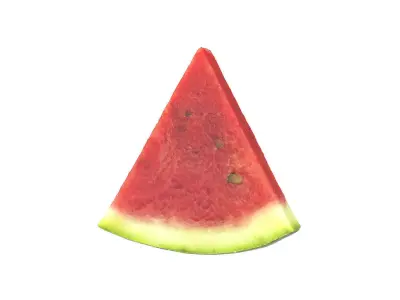Photorealistic Watermelon Slice 3D Scan 3D model