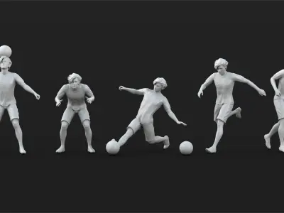 25 Soccer player figure 3D model