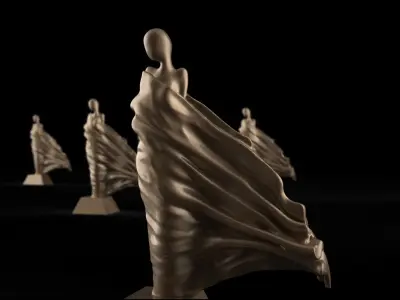 Woman in spring figure 3D print model