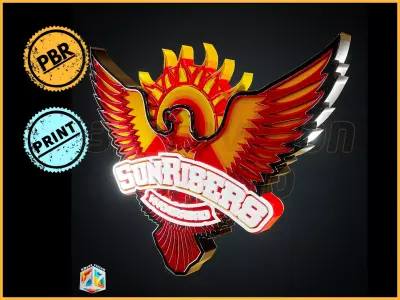 Sunrisers Hyderabad logo - Cinematic - 3D print 3D model