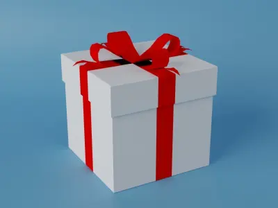 Gift box Low-poly 3D model
