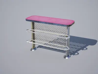 Bowling ball Rack Low-poly 3D model