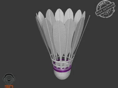 Shuttlecock badminton 3D model