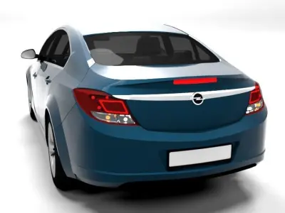 OPEL INSIGNIA HACHBACK  2009 LOWPOLY Low-poly 3D model