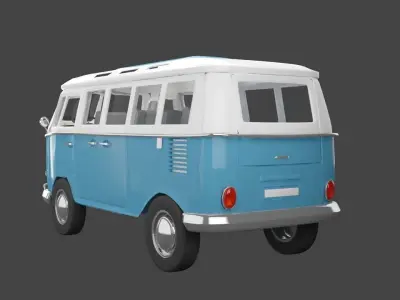 Volkswagen transporter camping 3D model
