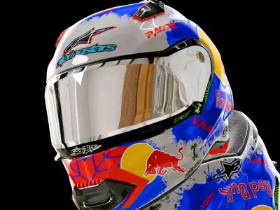 Red Bull Racing Helmet 3D model