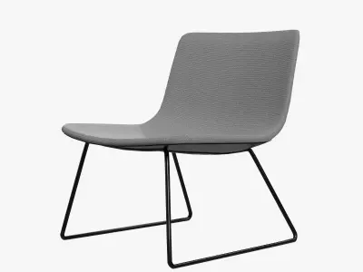 PATO LOUNGE SLEDGE-fabric grey Low-poly 3D model