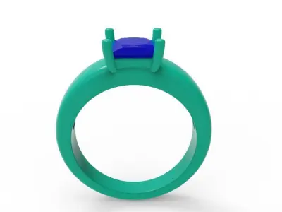 Solitaire Engagement Ring 11 3D print model