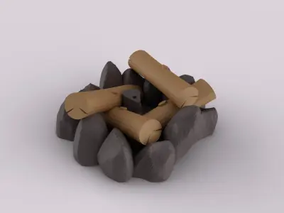 Decorative Campfire Incense Stick Holder 3D print model