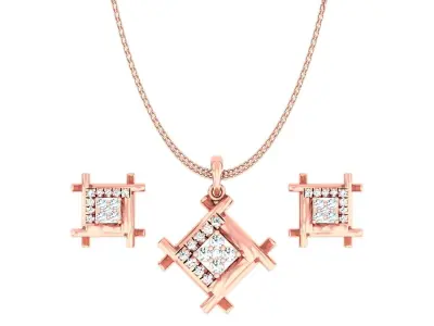 Pendant Earrings combo - 302 3D print model