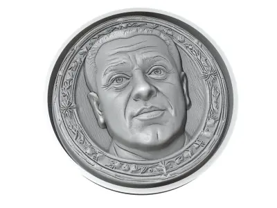 Xavi Hernandez Footballer Medallion 3D print model
