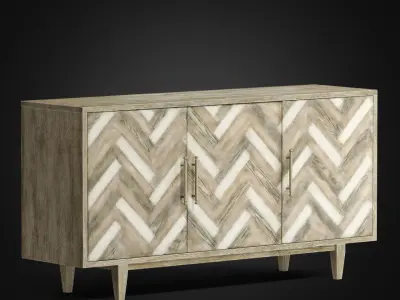 Melange Natural Beauty Credenza 3D model