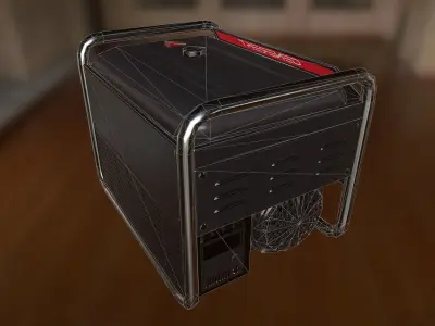 Portable Electrical Generator Low poly Low-poly 3D model