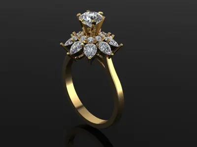 Solitaire Ring Free 3D print model purchase