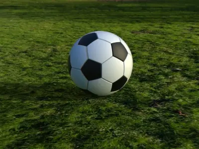 Football with full parameter football model 3D model