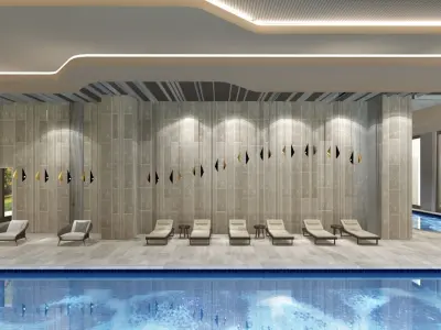 Luxury Hotel Interior Scenes-Swimmimg Pool 3D model 3D model