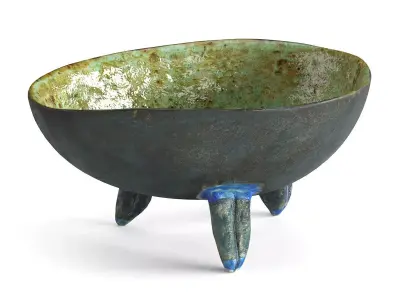 Handmade Ceramic Bowl - Egg shape 3D model